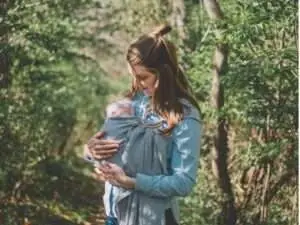 Mom and baby on a walk