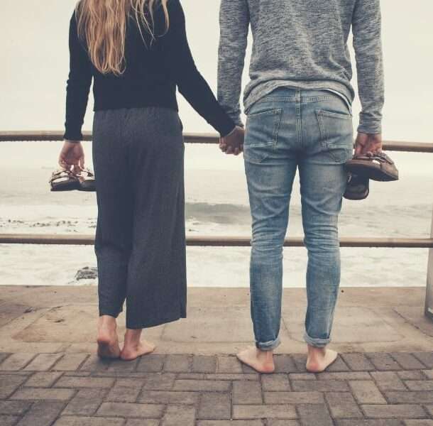couple holding hands