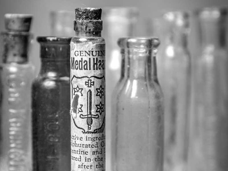 Natural Remedies for ADHD, antique bottle